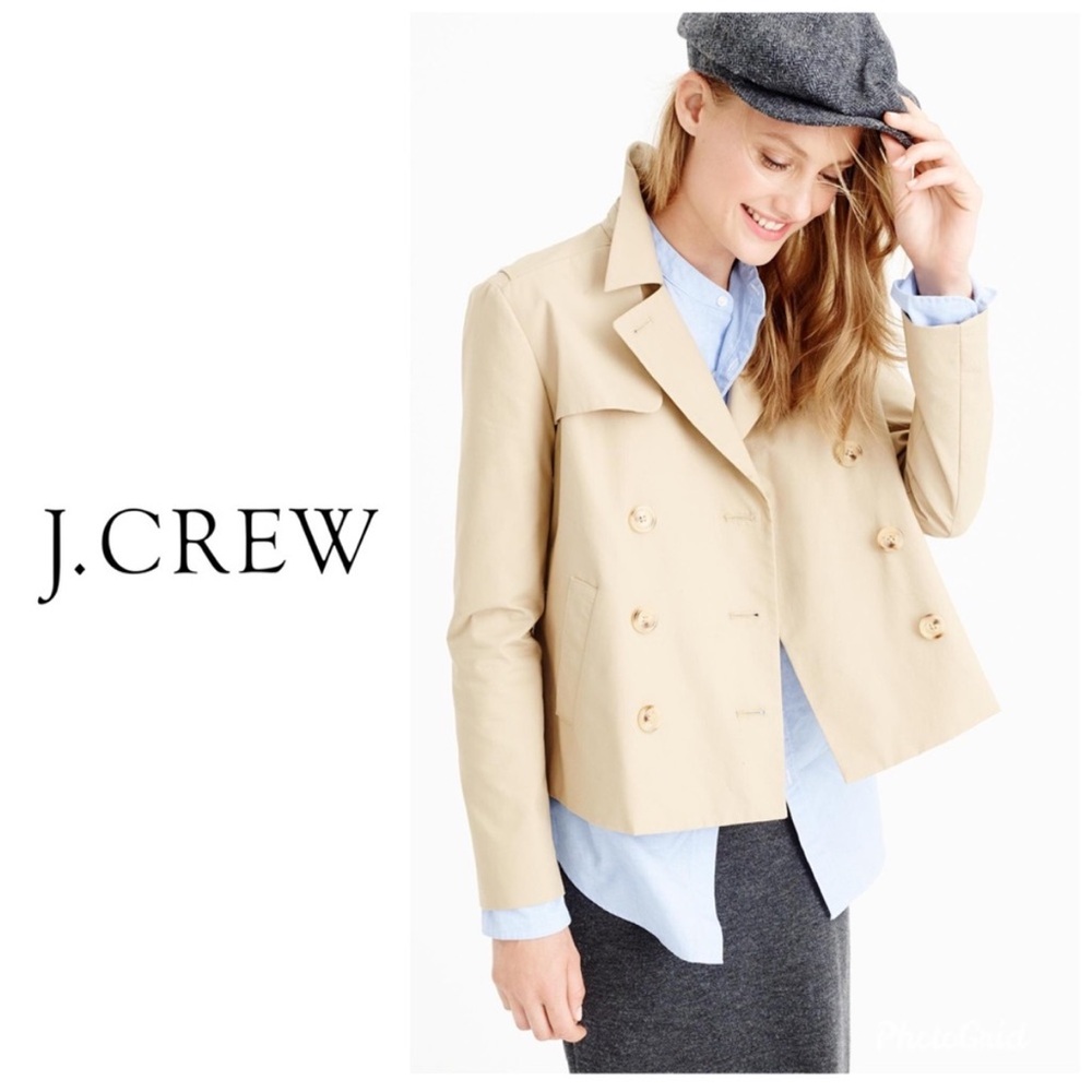 J. Crew Women's Beige Double-Breasted Trench Coat